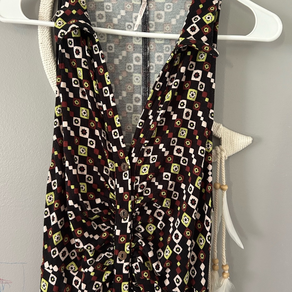 Free People Multicolor Geometric Jumpsuit